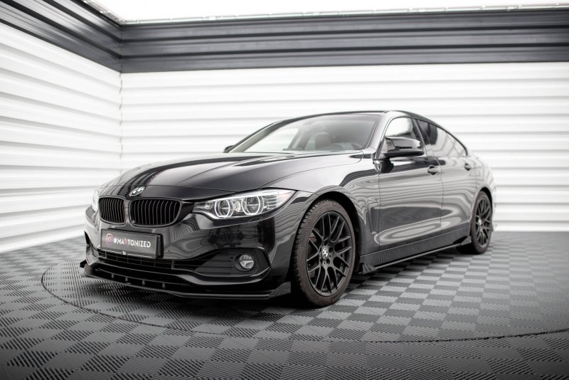 Maxton Front Flaps BMW 4er Gran Coupe F36 schwarz Hochglanz BM4F36GCCNC-FSF1-G
