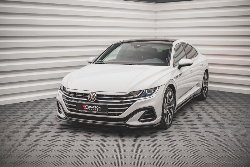 Maxton Front Ansatz V.3 für Volkswagen Arteon R-Line Facelift schwarz Hochglanz VW-AR-1F-RLINE-FD3-G