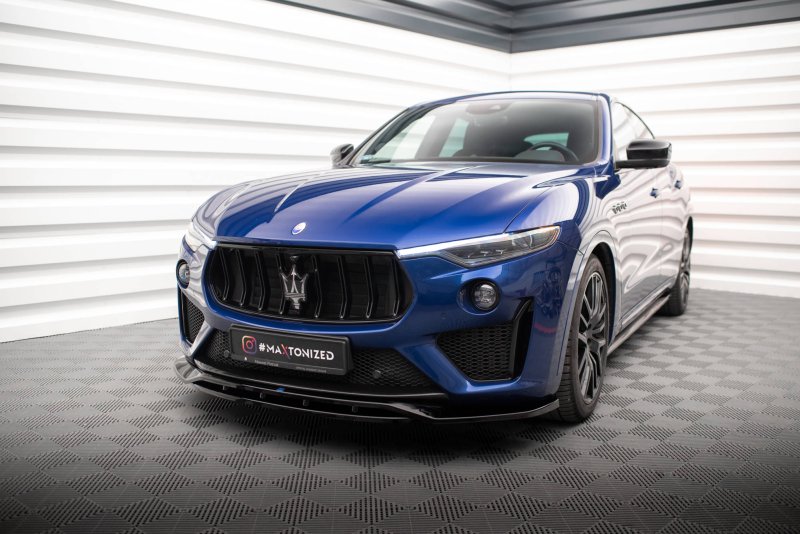 Maxton Front Ansatz für Maserati Levante GTS Mk1 schwarz Hochglanz MS-LE-1-GTS-FD1G+FD1R-G