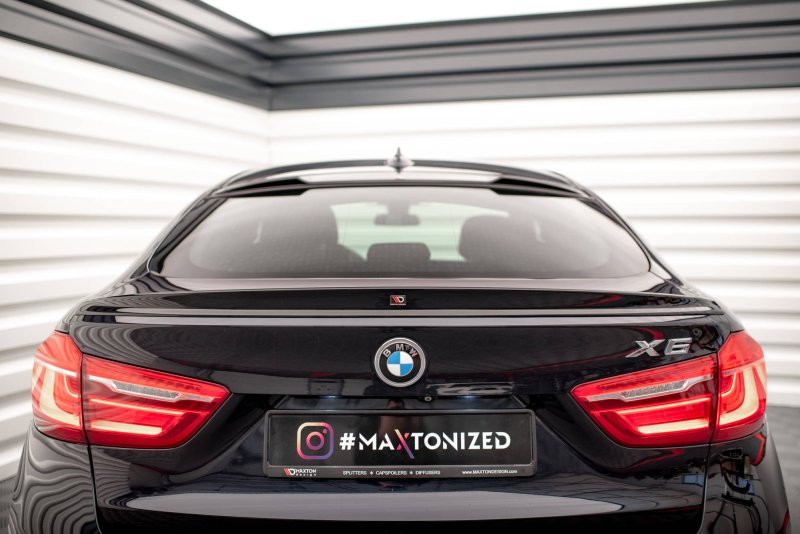 Maxton 3D Spoiler CAP V.2 für BMW X6 M-Paket F16 schwarz Hochglanz BM-X6-16-MPACK-CAP3-G