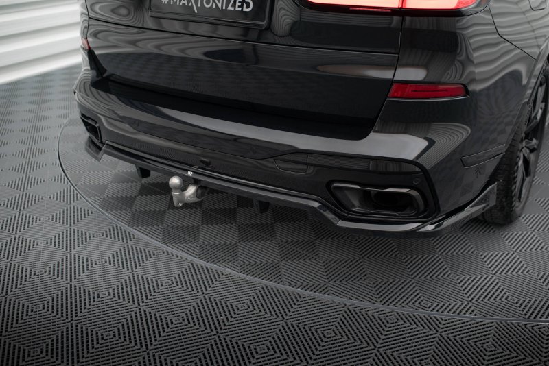 Maxton Mittlerer Cup Diffusor Heck Ansatz BMW X7 M-Paket G07 Facelift schwarz Hochglanz BM-X7-07F-MPACK-RD1G+RD2-G
