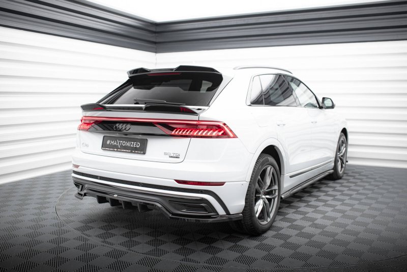 Maxton Mittlerer Cup Diffusor Heck Ansatz Audi Q8 S-Line Mk1 schwarz Hochglanz AU-Q8-1-SLINE-RD1G+RD2-G