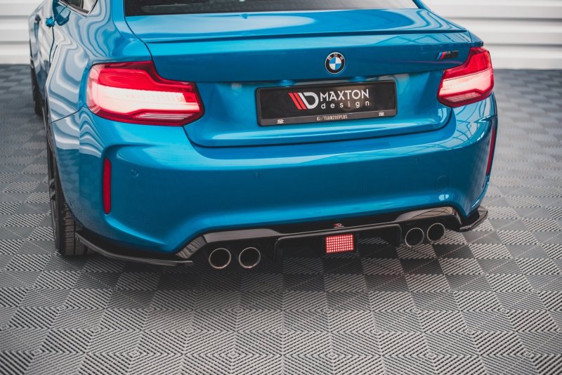 Maxton Diffusor Heck Ansatz für BMW M2 F87 schwarz Hochglanz BM-2-87-M-RS1-G