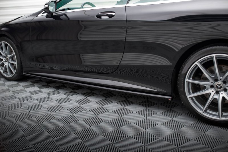 Maxton Seitenschweller Ansatz Mercedes-Benz S Coupe AMG-Line C217 Facelift schwarz Hochglanz ME-S-C217-AMGLINE-C-SD1-G
