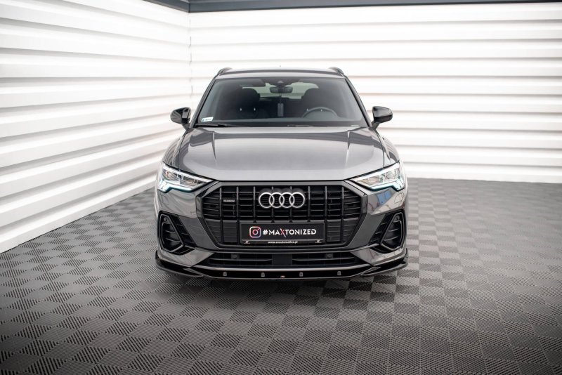Maxton Front Ansatz V.1 für Audi Q3 S-Line F3 schwarz Hochglanz AU-Q3-2-SLINE-FD1-G