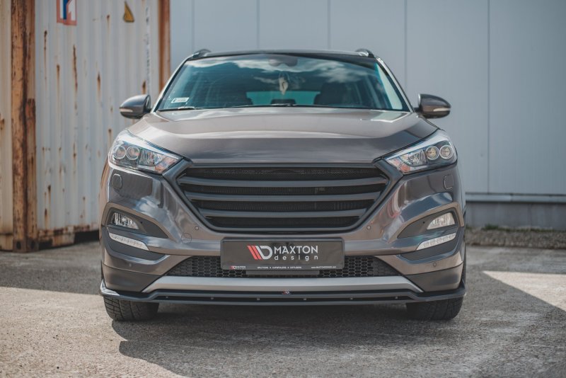 Maxton Front Ansatz für Hyundai Tucson Mk3 schwarz Hochglanz HY-TU-3-FD2G+FD2R-G