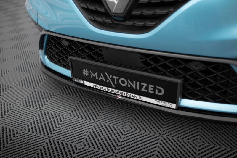 Maxton Front Ansatz V.2 Renault Clio R.S. Line Mk5 schwarz Hochglanz RE-CL-5-RSLINE-FD2-G