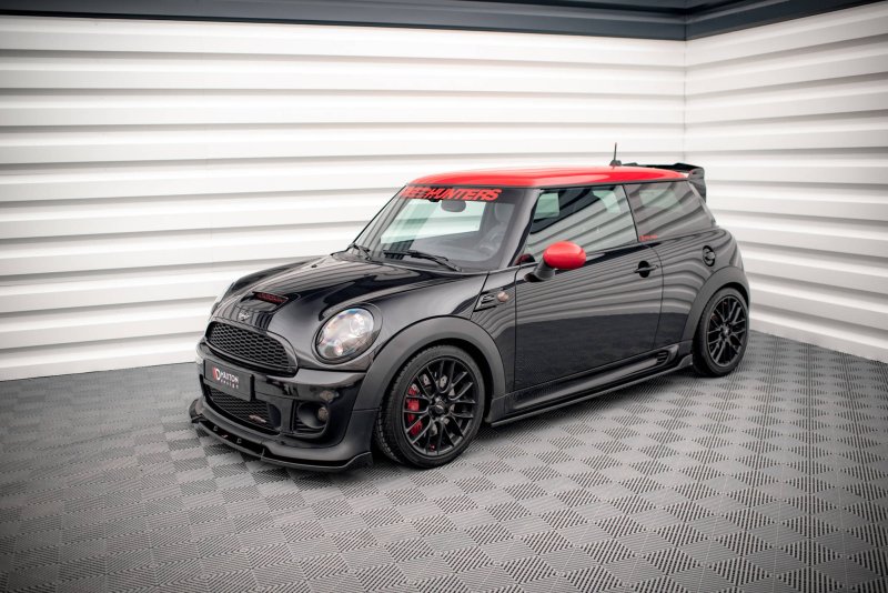 Maxton Seitenschweller Ansatz für V.2 für Mini Cooper John Cooper Works R56 schwarz Hochglanz MC-S-2-56-JCW-SD1-G