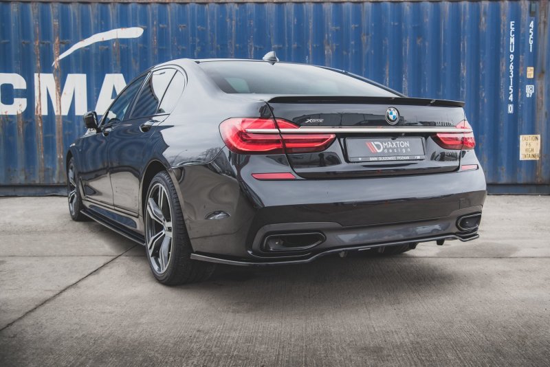 Maxton Mittlerer Diffusor Heck Ansatz DTM Look für BMW 7 M-Paket G11 schwarz Hochglanz BM-7-11-MPACK-RD2G+RD3-G