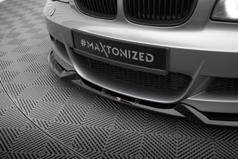 Maxton Front Ansatz V.1 BMW 1er M-Paket E82 schwarz Hochglanz BM-1-82-MPACK-C-FD1-G