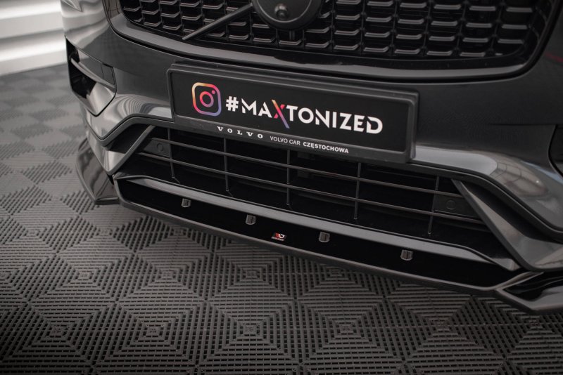 Maxton Front Ansatz V.1 für Volvo XC90 R-Design Mk2 Facelift schwarz Hochglanz VO-XC90-2F-RDESIGN-FD1-G