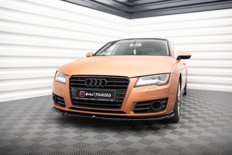 Maxton Front Ansatz V.1 Audi A7 C7 schwarz Hochglanz AU-A7-C7-FD1-G