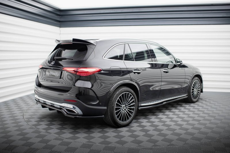 Maxton Spoiler CAP Abrisskante 3D Mercedes-Benz GLC AMG-Line X254 schwarz Hochglanz ME-GLC-X254-AMGLINE-CAP3D1-G