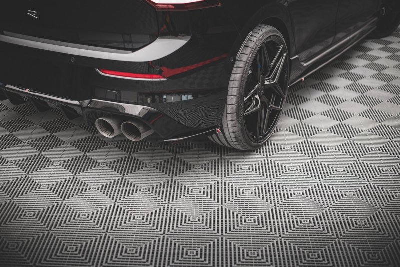 Maxton Heck Ansatz Flaps Diffusor V.3 für Volkswagen Golf R Mk8 Carbon Look  VW-GO-8-R-RSD3-C