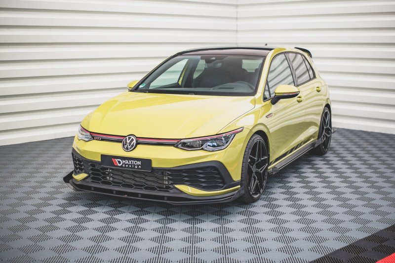 Maxton Flaps Volkswagen Golf 8 GTI Clubsport schwarz Hochglanz VWGO8GTICSCNC-FSF1-G