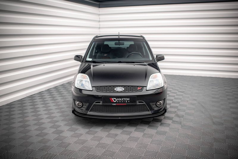 Maxton Street Pro Front Ansatz für +Flaps für V.1 + Flaps Ford Fiesta ST Mk6 schwarz Hochglanz FOFI6STCNC-FD1BRB+FSF1-G
