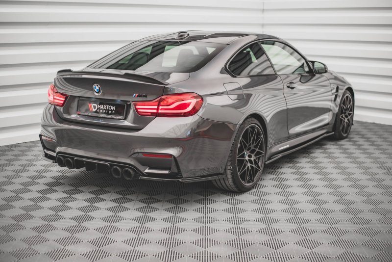 Maxton Diffusor Heck Ansatz für BMW M4 F82 schwarz Hochglanz BM-4-82-M-RS1-G