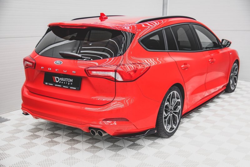 Maxton Heck Ansatz Flaps Diffusor V.2 für Ford Focus ST-Line Kombi Mk4 schwarz Hochglanz FO-FO-4-STLINE-ES-RSD2-G