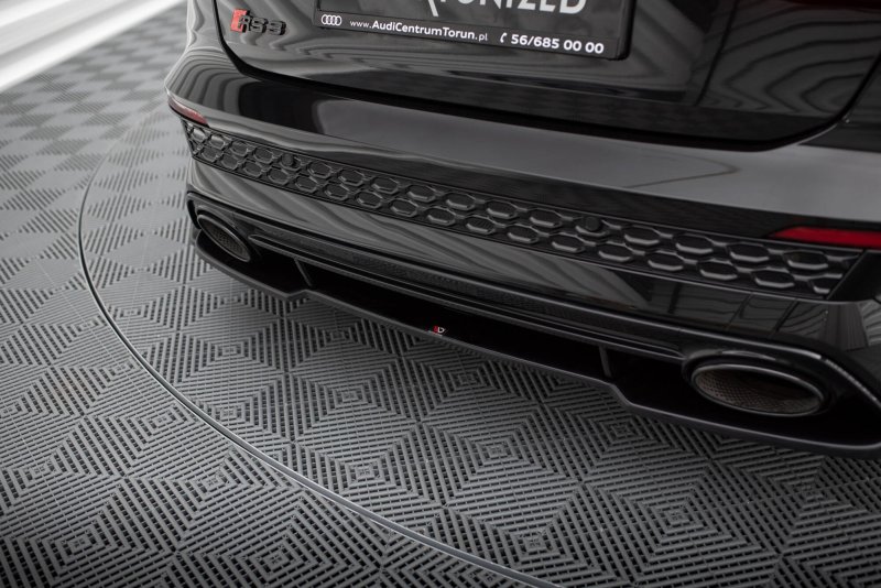 Maxton Mittlerer Cup Diffusor Heck Ansatz Audi RS3 Sportback 8Y schwarz Hochglanz AU-RS3-8Y-RD1-G