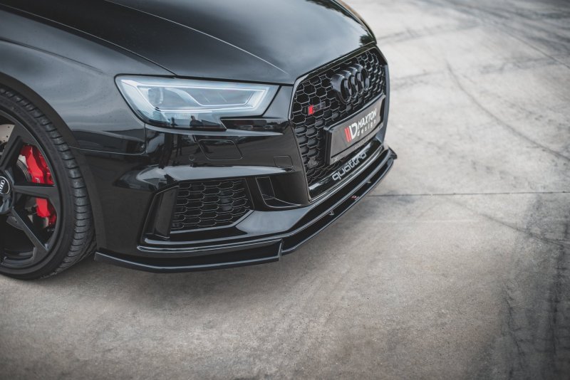 Maxton Front Ansatz V.4 für Audi RS3 8V FL Sportback schwarz Hochglanz AU-RS3-8VF-FD4-G