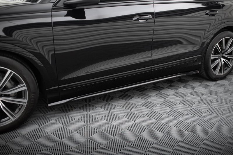 Maxton Seitenschweller Ansatz V.2 Audi Q8 / Q8 S-line / SQ8 Mk1 schwarz Hochglanz AU-SQ8-1-SD1-G