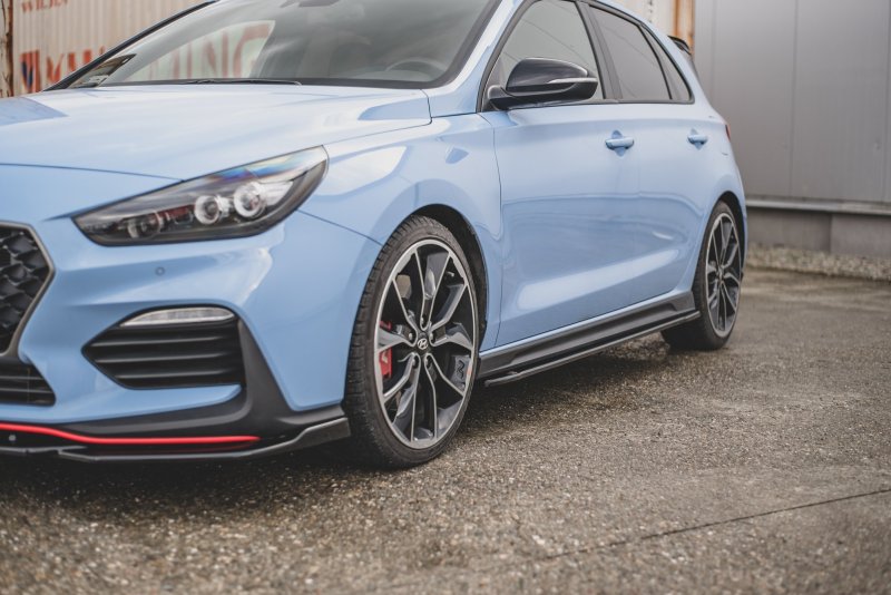 Maxton Seitenschweller Ansatz für V.4 Hyundai I30 N Mk3 / Mk3 FL Hatchback/ Fastback schwarz Hochglanz HY-I30-3-N-SD3-G