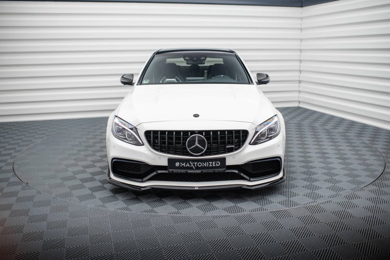 Maxton Front Ansatz V.3 Mercedes-AMG C63 Limousine / Kombi W205 / S205 schwarz Hochglanz ME-C-205-63-FD2-G