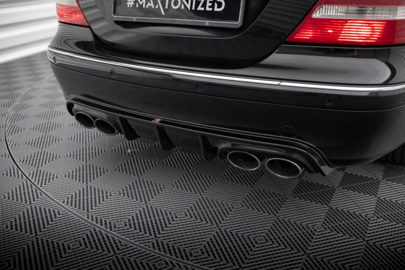 Maxton Diffusor Heck Ansatz für Mercedes-Benz CLK W209 schwarz Hochglanz ME-CLK-209-RS1-G