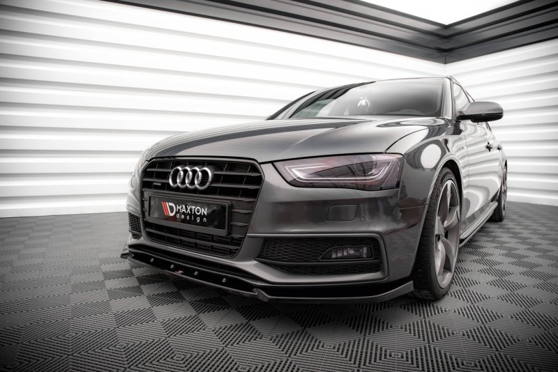 Maxton Front Ansatz V.3 Audi A4 S-Line / S4 B8 Facelift schwarz Hochglanz AU-A4-B8F-SLINE-FD1-G