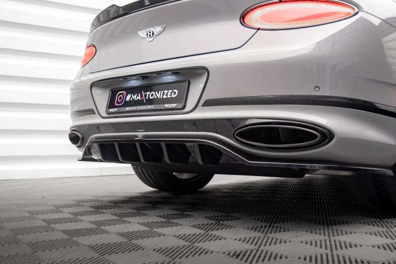 Maxton Mittlerer Diffusor Heck Ansatz DTM Look für Bentley Continental GT Mk3 schwarz Hochglanz BE-CO-3-GT-CA-RD1G+RD2-G