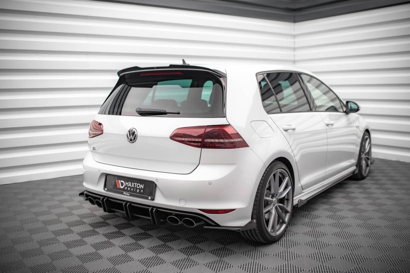 Maxton Street Pro Heck Ansatz Flaps Diffusor +Flaps für Volkswagen Golf R Mk7 schwarz Hochglanz VWGO7RCNC-RSD1BRB+RSF1-G