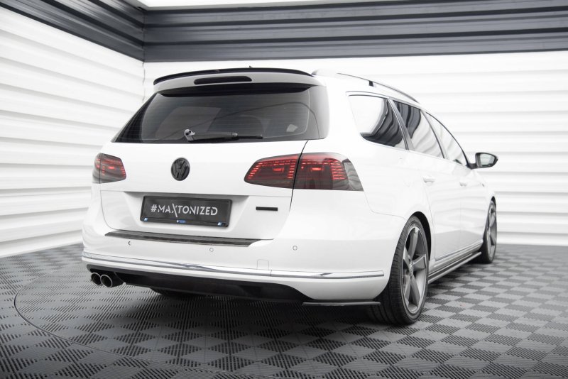 Maxton Spoiler CAP Abrisskante VW Passat Variant B7 schwarz Hochglanz VW-PA-B7-VA-CAP1-G
