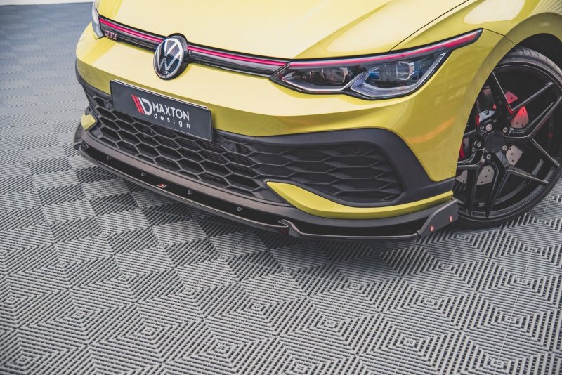 Maxton Front Ansatz +Flaps für V.1 Volkswagen Golf 8 GTI Clubsport VW-GO-8-GTI-CS-FD1G+FS