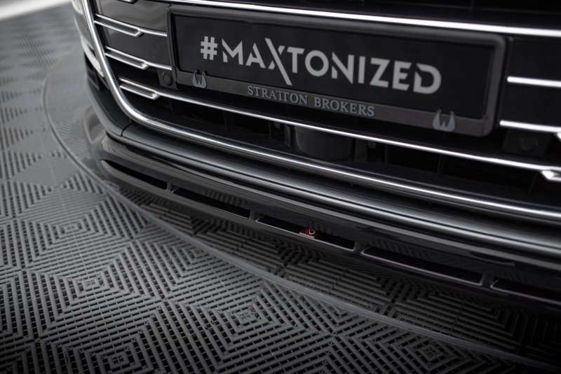 Maxton Front Ansatz Audi A8 D5 schwarz Hochglanz AU-A8-D5-FD1G+FD1R-G