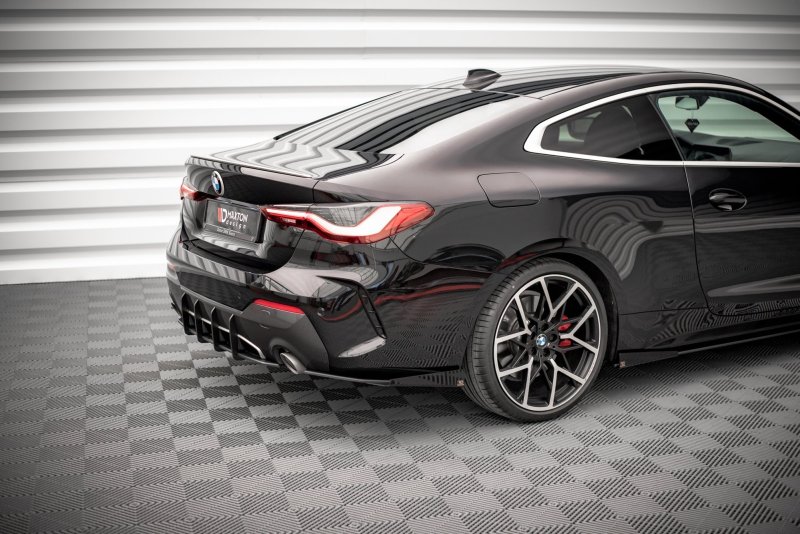 Maxton Street Pro Heck Ansatz Flaps Diffusor +Flaps für BMW 4er M-Paket G22 schwarz Hochglanz BM4G22MPACKCNC-RSD1BRB+RSF1-G