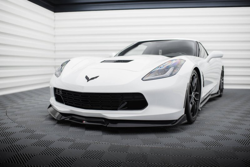 Maxton Front Ansatz V.2 Chevrolet Corvette Stingray / Z06 C7 schwarz Hochglanz CH-CO-C7-FD2-G
