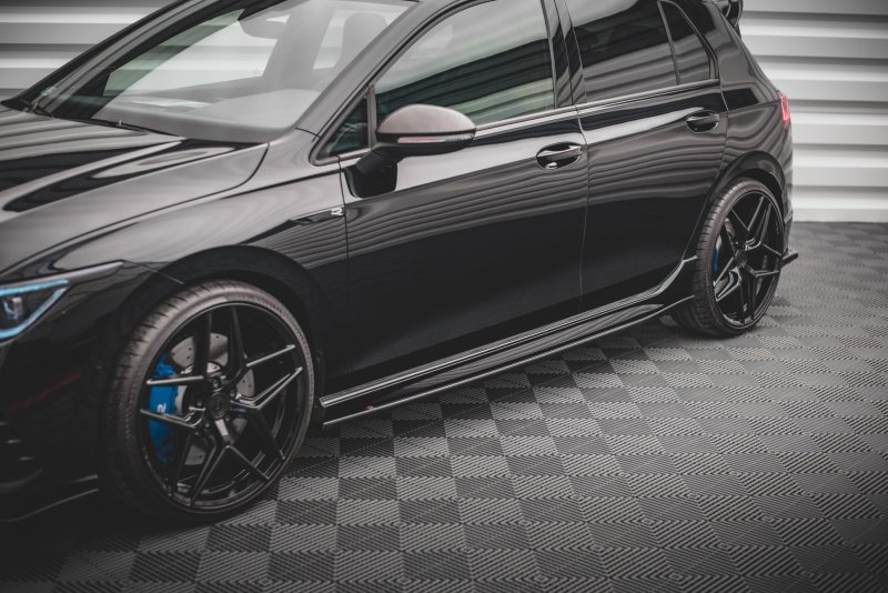 Maxton Seitenschweller Ansatz für V.2 für Volkswagen Golf R Mk8 schwarz Hochglanz VW-GO-8-R-SD2-G