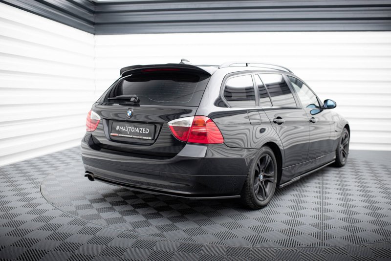 Maxton Heck Ansatz Flaps Diffusor BMW 3er Touring E91 schwarz Hochglanz BM-3-91-RSD2-G