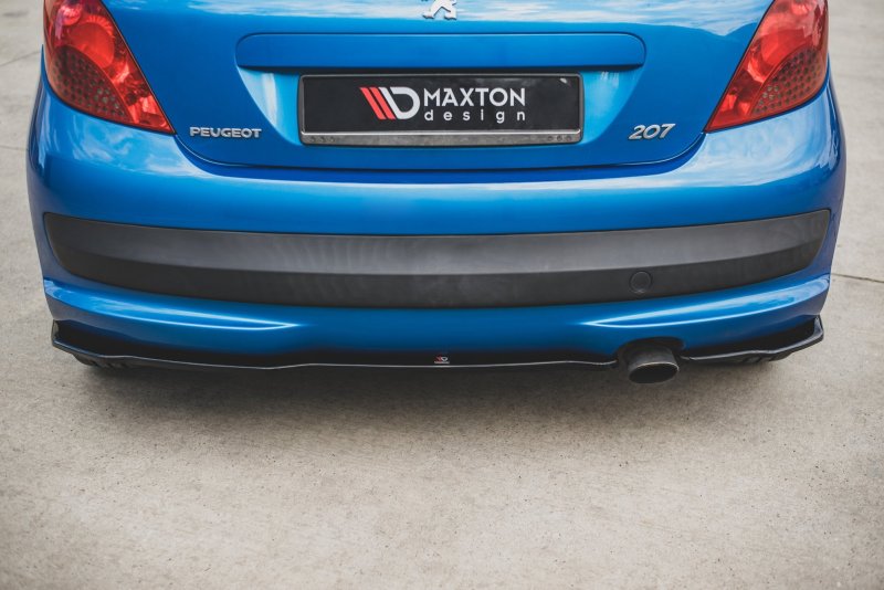 Maxton Heck Ansatz Flaps Diffusor für Peugeot 207 Sport schwarz Hochglanz PE-207-SPORT-RSD1-G