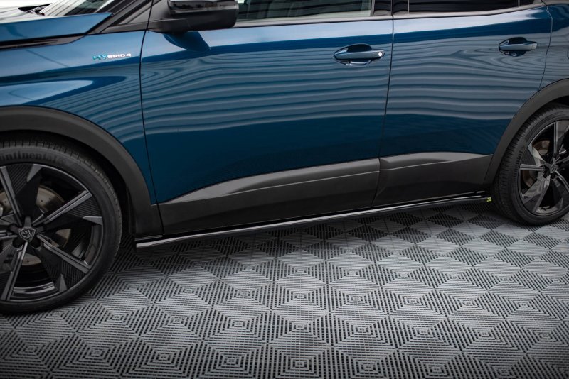 Maxton Seitenschweller Ansatz Peugeot 3008 GT-Line Mk2 Facelift schwarz Hochglanz PE-3008-2F-GTLINE-SD1-G