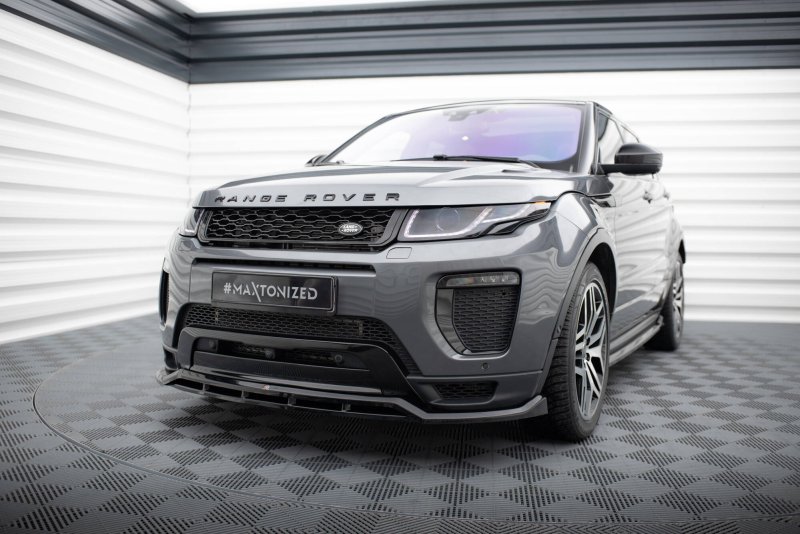 Maxton Front Ansatz Land Rover Range Rover Evoque HSE Dynamic Mk1 Facelift schwarz Hochglanz LR-RR-EV-1-FD1G+FD1R-G