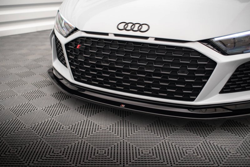 Maxton Front Ansatz V.2 für Audi R8 Mk2 Facelift schwarz Hochglanz AU-R8-2F-FD3G+FD3R-G