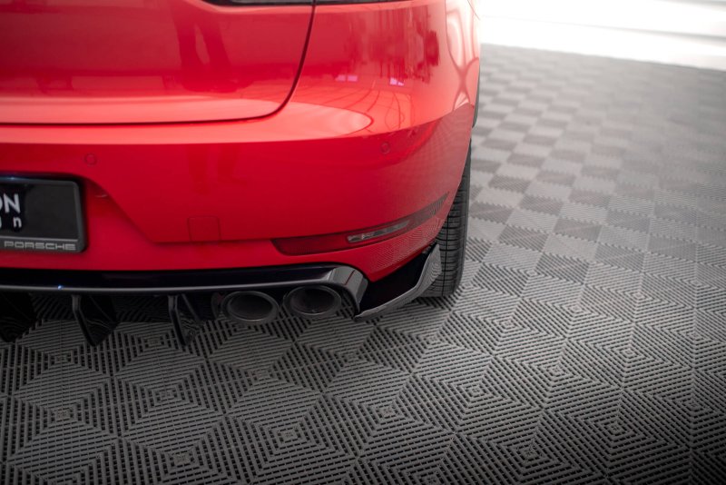 Maxton Diffusor Heck Ansatz Porsche Macan GTS / Sport Design Mk1 Facelift schwarz Hochglanz PO-MA-1F-RS1GOO_OO+RS1R-G