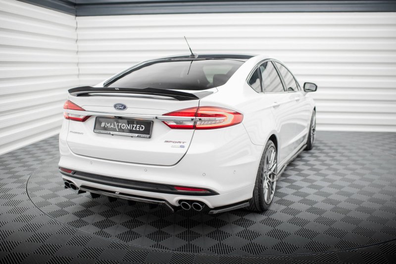 Maxton Spoiler CAP Abrisskante Ford Mondeo Sport Mk5 Facelift / Fusion Sport Mk2 Facelift schwarz Hochglanz FO-MO-5F-SPORT-CAP1-G