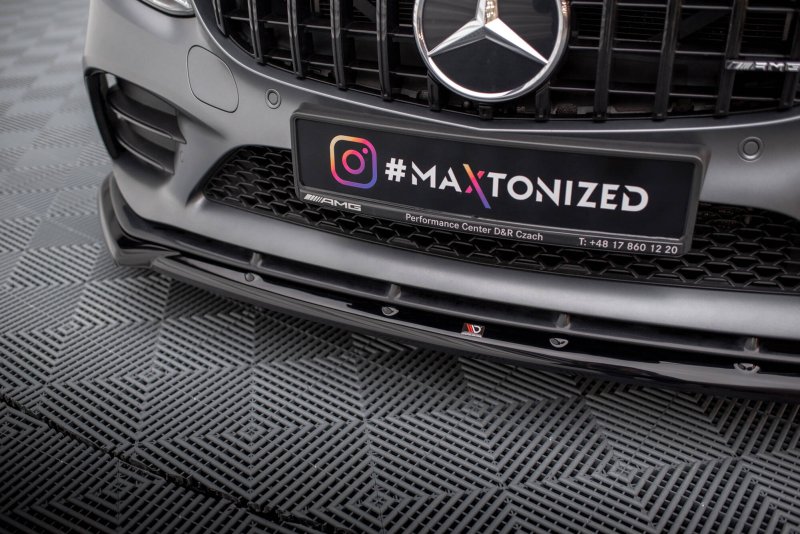 Maxton Front Ansatz V.2 Mercedes-AMG C43 Coupe / Cabrio / Limousine / Kombi C205 / A205 / W205 / S205 Facelift schwarz Hochglanz ME-C-205F-43-C-FD2-G