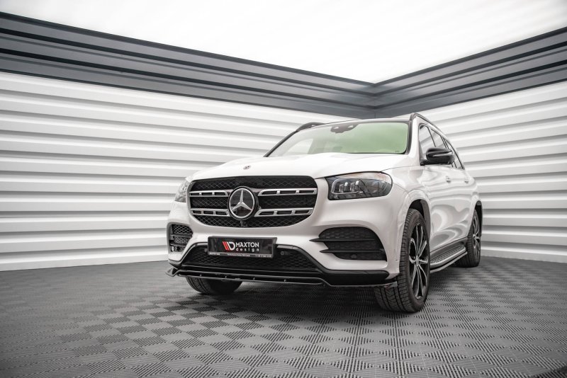 Maxton Front Ansatz für Mercedes-Benz GLS AMG-Line X167 schwarz Hochglanz ME-GLS-167-AMGLINE-FD1G+FD1R-G