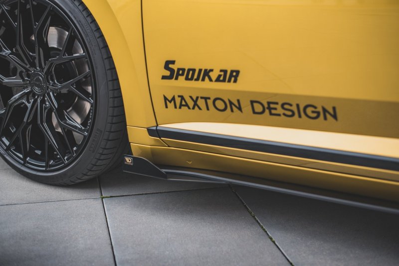 Maxton Racing Seitenschweller Ansatz + Flaps Volkswagen Arteon R-Line schwarz Hochglanz VWAR1RLINECNC-SD1BRB+SF1-G