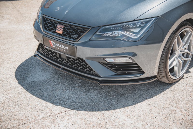Maxton Front Ansatz V.4 für Seat Leon Cupra / FR Mk3 FL schwarz Hochglanz SE-LE-3F-CU-FD4-G