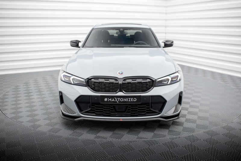 Maxton Front Ansatz V.2 für BMW 3er M340i / M-Paket G20 / G21 Facelift schwarz Hochglanz BM-3-G20F-MPACK-FD2-G