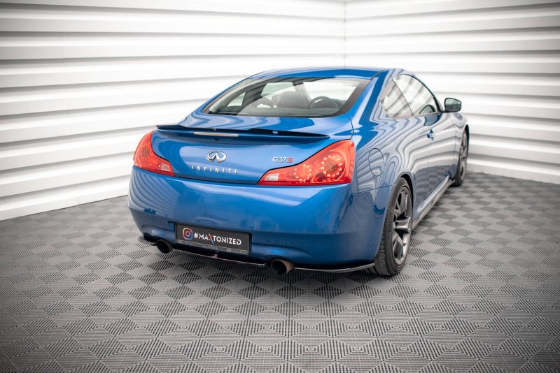 Preview: Maxton Heck Ansatz Flaps Diffusor für Infiniti G37 Coupe schwarz Hochglanz IN-G37S-C-RSD1-G